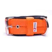 El Perro - 4cm Width Fleece Comfort Dog Collar – Orange