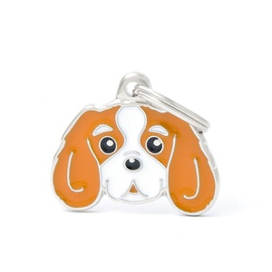 Cavalier King Charles Spaniel Engraved ID Tag – Tan