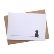 Jin Designs - Set of 12 Sitting Dog Notecards
