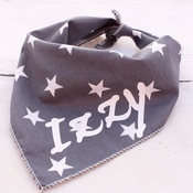 Pet Pooch Boutique - Personalised Grey Star Dog Bandana