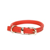 Dogs & Horses - D&H Rolled Leather Collar - Red