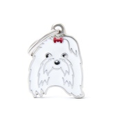 My Family - Maltese Engraved ID Tag