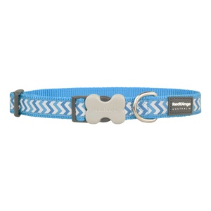 Ziggy Reflective Dog Collar – Turquoise