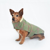 Minkeys Tweed - Raspberry Tweed Dog Coat