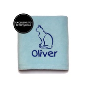 My Posh Paws - Personalised Cat Blanket - Blue