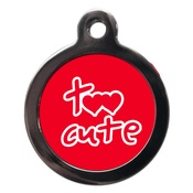 PS Pet Tags - Red Too Cute Dog ID Tag