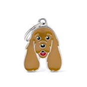 My Family - Cocker Spaniel Engraved ID Tag – Brown
