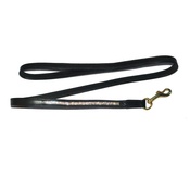 Pear Tannery - Diamonds Leather Dog Lead – Black
