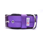 El Perro - 4cm Width Fleece Comfort Dog Collar – Purple