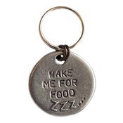 Mutts & Hounds - Wake Me For Food Slogan Dog ID Tag