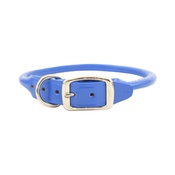 Auburn Leathercrafters - Rolled Leather Dog Collar – Royal Blue