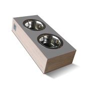 Binq Design - bite&slurp Multi Pet Feeder - Wood & Grey