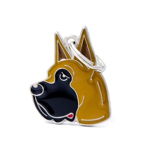 Great Dane Engraved ID Tag – Brown