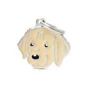 My Family - Golden Retriever Engraved ID Tag