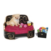 Katalin zu Windischgraetz - Russian Imperial Gold & Magenta Dog Sofa