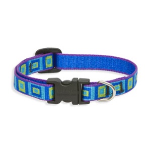 Sea Glass Lupine Dog Collar 1/2" Width