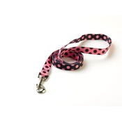 Yellow Dog - Pink/Black Polka Dot Lead