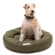 Mutts & Hounds - Forest Green Tweed Donut Bed
