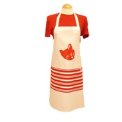Tomato Catshop - Cat Plain Apron With Pocket