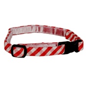 Creature Clothes - Stripey Red Gingham Cat Collar