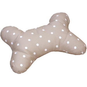 Dog Bone Pillow - Dotty Taupe