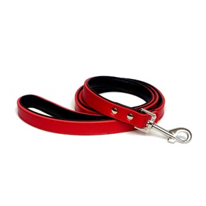 Fusion Red Leather Dog Lead