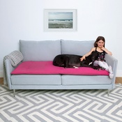 The Lounging Hound - Wool Sofa Topper - Peony