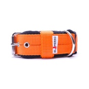 El Perro - 4cm width Fleece Comfort Dog Collar - Orange