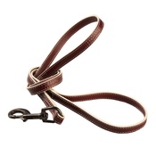 Baker & Bray - Paris Croc Dog Lead – Burgundy & Stone