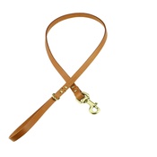 Clementine est. Dogs - Beaton Flat Leather Dog Lead – Tan