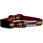 SpiffyDog - Red Bone Print Collar