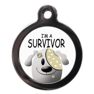Cute I'm A Survivor Pet ID Tag