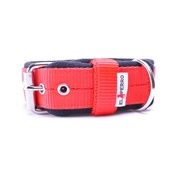 El Perro - 4cm width Fleece Comfort Dog Collar - Red