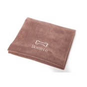 PetsPyjamas - Personalised Chocolate Bone Dog Blanket - Classic font