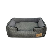 P.L.A.Y. - Shadow Grey Houndstooth Lounge Dog Bed