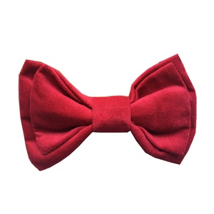 Fuchsia Velvet Dog Bow Tie
