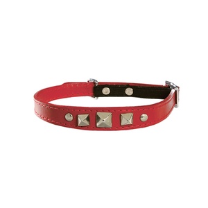 Rock Leather Cat Collar – Red