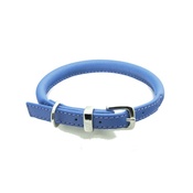 Dogs & Horses - D&H Rolled Leather Collar - Blue