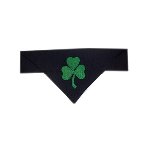 Shamrock Irish Dog Bandana - Black