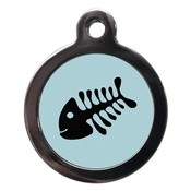 PS Pet Tags - Fishbone Cat Tag - Blue