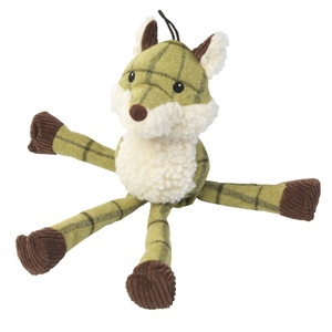 Green Tweed Long Legs Fox Dog Toy