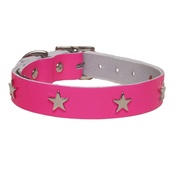 Creature Clothes - Galaxy Dog Collar - Pink, Nickel Stars