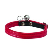 Bobby - Large Escapade Leather Cat Collar – Red