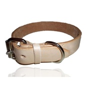 Zukie Style - Natural Leather Dog Collar