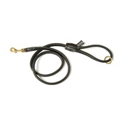 Dogs & Horses - Black Rolled Leather Lead