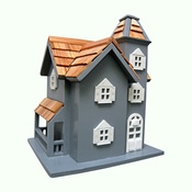 Garden Bazaar - Little Manor Blue Birdhouse