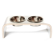 Lola and Daisy - Aluminium & Wood Raised Pet Feeder