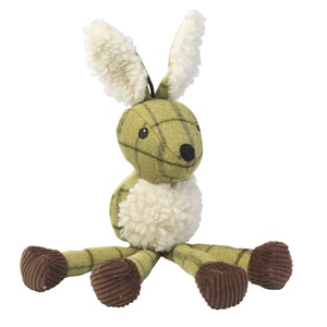 Green Tweed Long Legs Hare Dog Toy