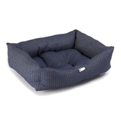 Pet Pooch Boutique - Denim Check Dog Bed