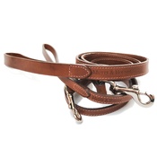 Mutts & Hounds - Slim Full Tan Leather Dog Lead